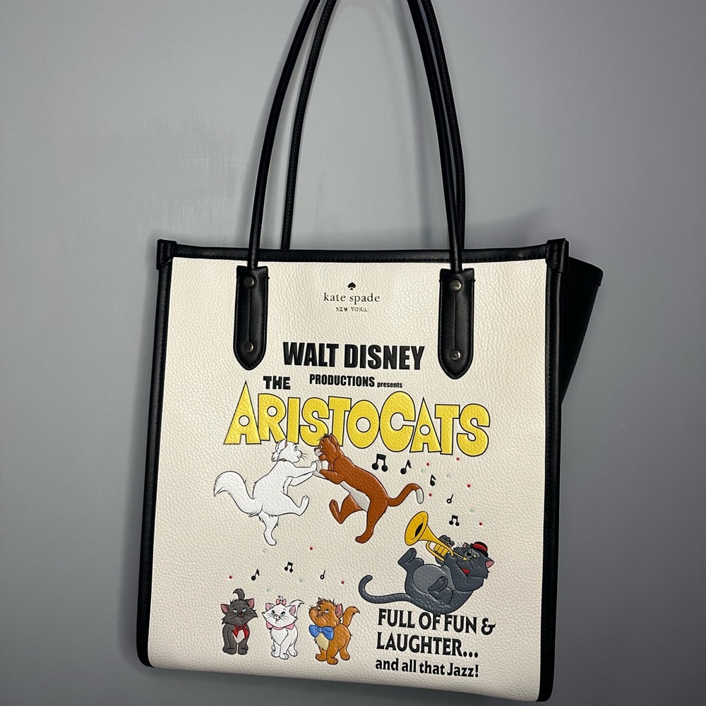 Kate Spade Aristocats White and Black Tote